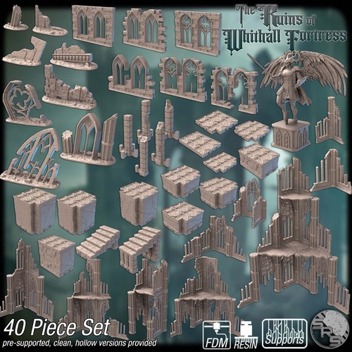 Grimdark ruins set terreno - set,